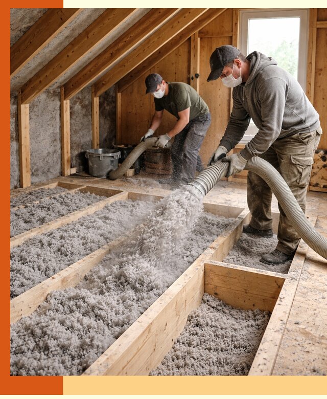 Утепление мансарды эковатой в Мончегорске с гарантией качества